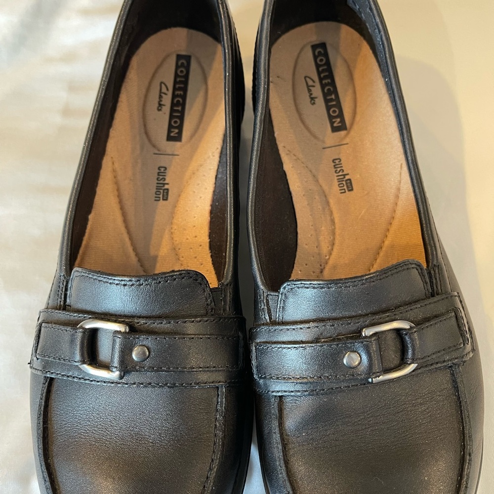 Clarks Cushionsoft black loafer